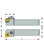 Dimensiones Porta Inserto Exterior MCLN-R 2525 M12