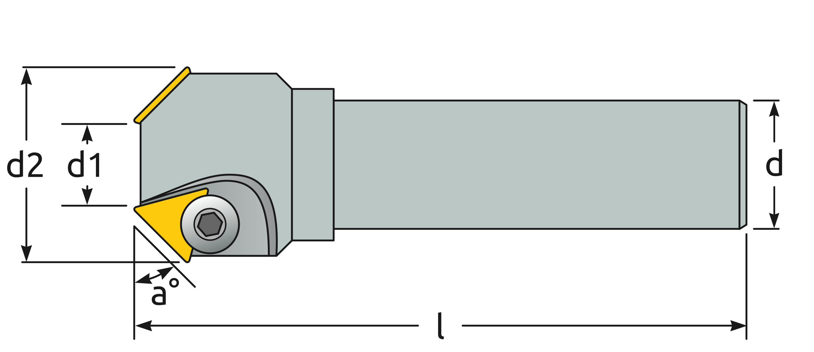 Dimensiones del Porta insertos VCE-4550