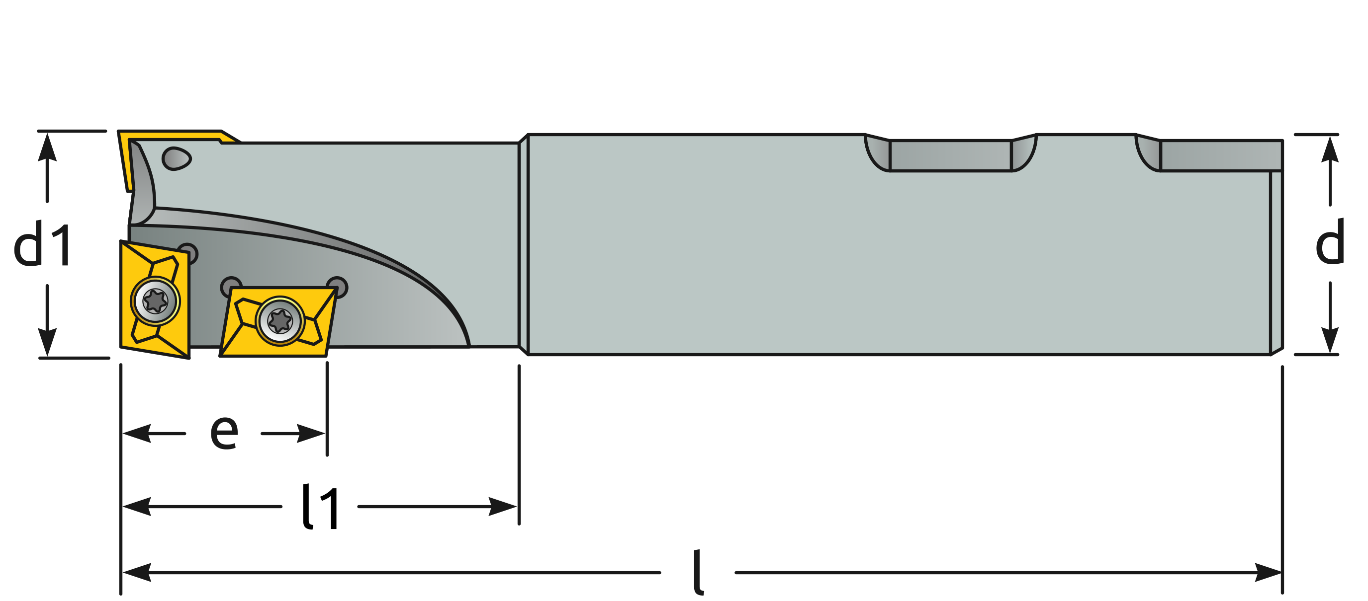 Dimensiones del Porta insertos EMP05