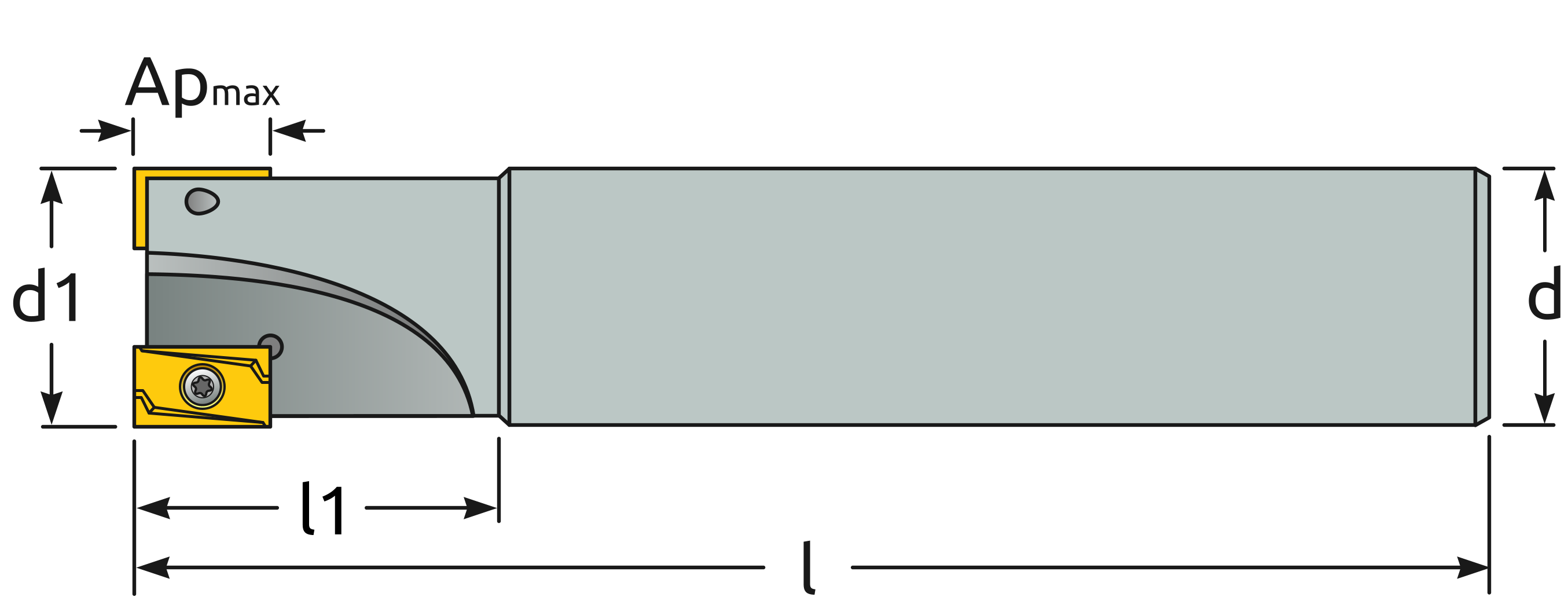 Dimensiones del Porta insertos EMP13